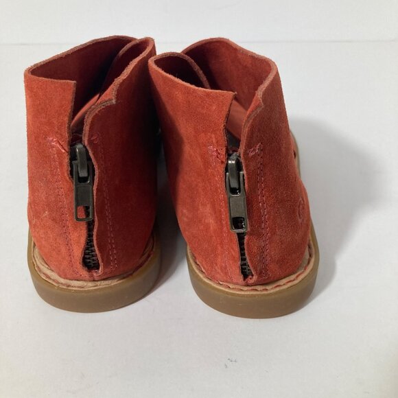 Womens Born IWA Suede Croosover Open Toe‎ Flat Sandals Rust 7 - Picture 5 of 10